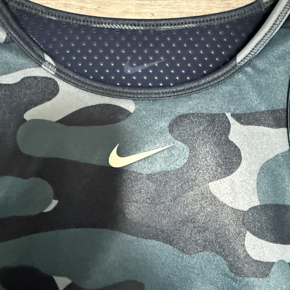 Nike Dri-FIT Swoosh DD1199-493 Women's Ashen Slate/Midnight Navy Sports Bra S - Picture 3 of 6